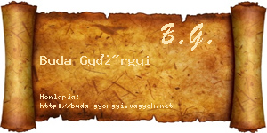 Buda Györgyi névjegykártya