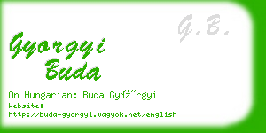 gyorgyi buda business card